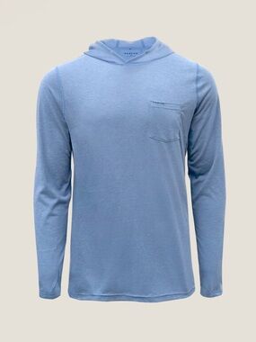 Poncho The Thousand Lakes Hoodie in Sky Blue Size XXL Fishing Performance UPF